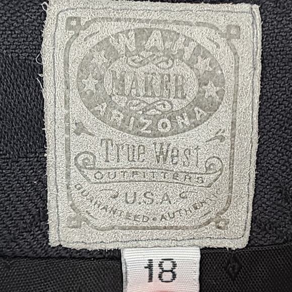 Women’s Jacquard Tuxedo Jacket Coat Size 18 WAH Maker True West Black Western - Picture 12 of 13